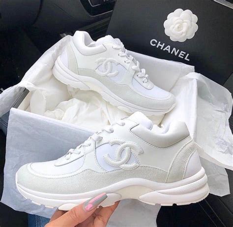 chanel white shoes men|Chanel white transparent sneakers.